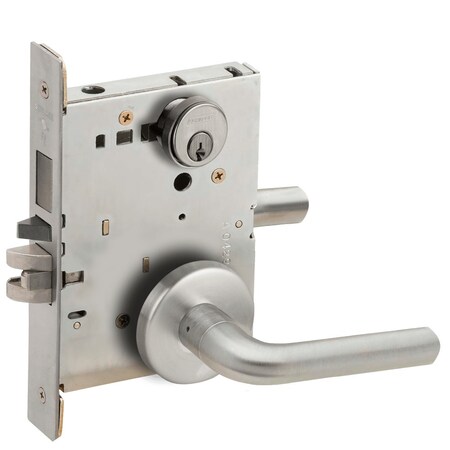 Schlage Entrance Mortise Lock with Deadbolt, 02B Design, Satin Chrome L9453P 02B 626